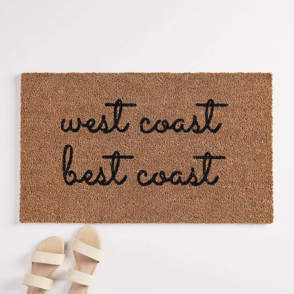 Nickel Designs Hand Painted Doormat West Coast Best Coast West Elm