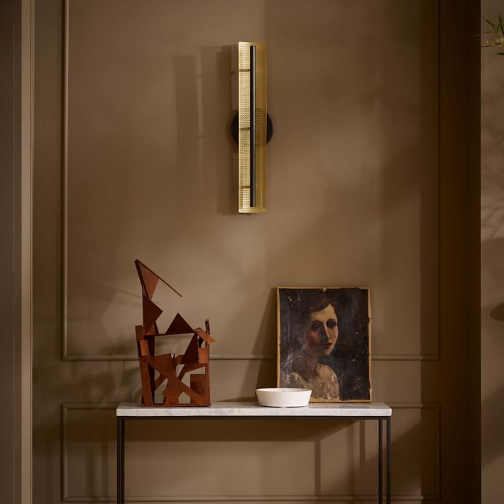 Led Perforated Wall Sconce West Elm