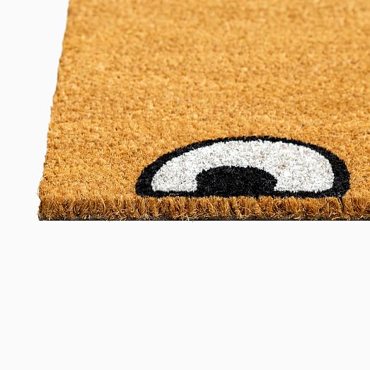 Nickel Designs Hand Painted Doormat Funny Eyes Doormat West Elm