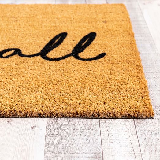 Nickel Designs Hand Painted Doormat Hello Fall West Elm