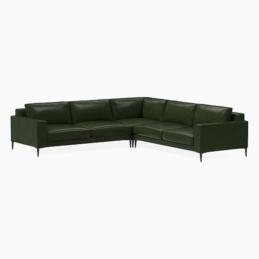 Harper Leather Piece L Shaped Sectional West Elm