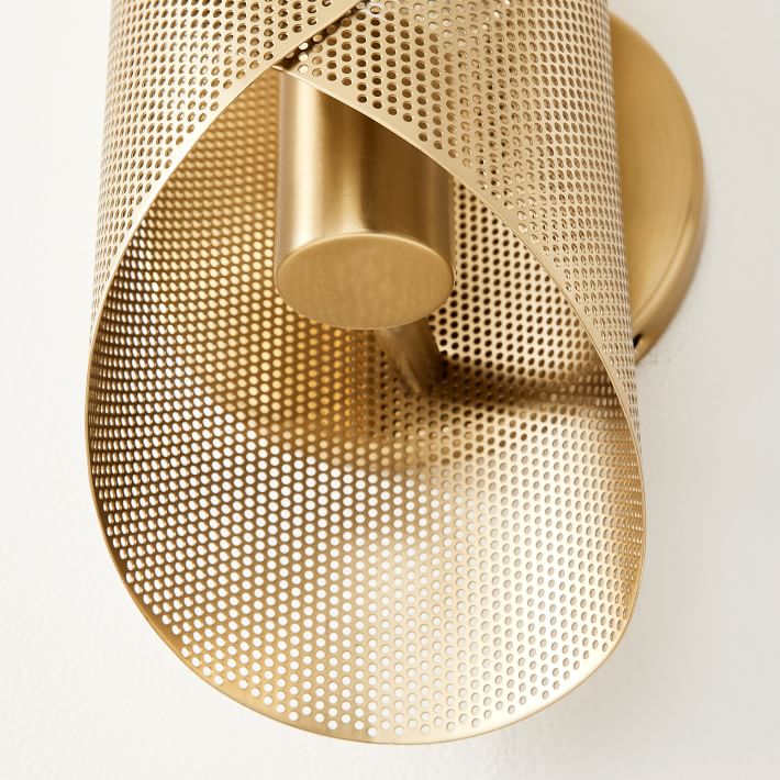 Curl Perforated Light Sconce West Elm