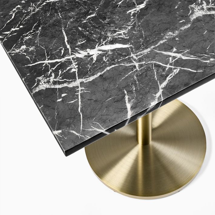 Orbit Faux Marble Restaurant Table Rectangle West Elm