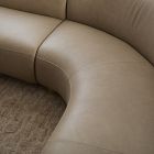 Laurent Leather 2 Piece Wedge Chaise Sectional 111 5 West Elm