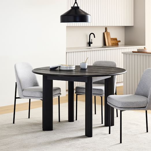 Anton Wedge Round Dining Table 48 60 West Elm