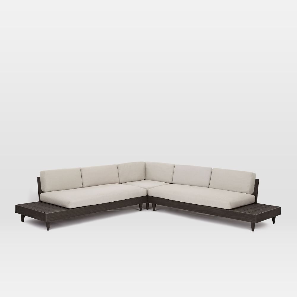 Portside Low Outdoor Piece L Shaped Sectional West Elm