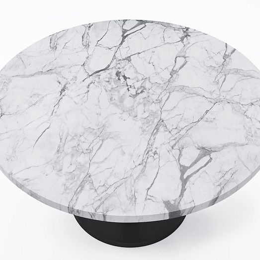 Orbit Restaurant Extra Large Round Dining Table Faux Marble