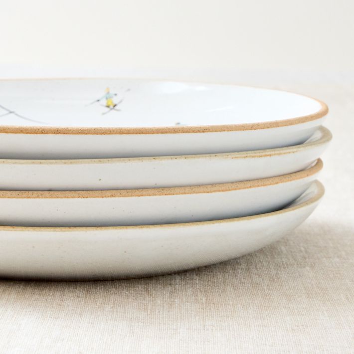 Holiday Skier Stoneware Salad Plate Sets West Elm