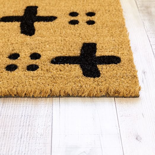 Nickel Designs Hand Painted Doormat Cross West Elm