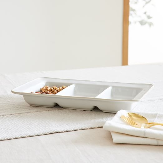 Costa Nova Beja Stoneware Triple Dish Serving Tray West Elm