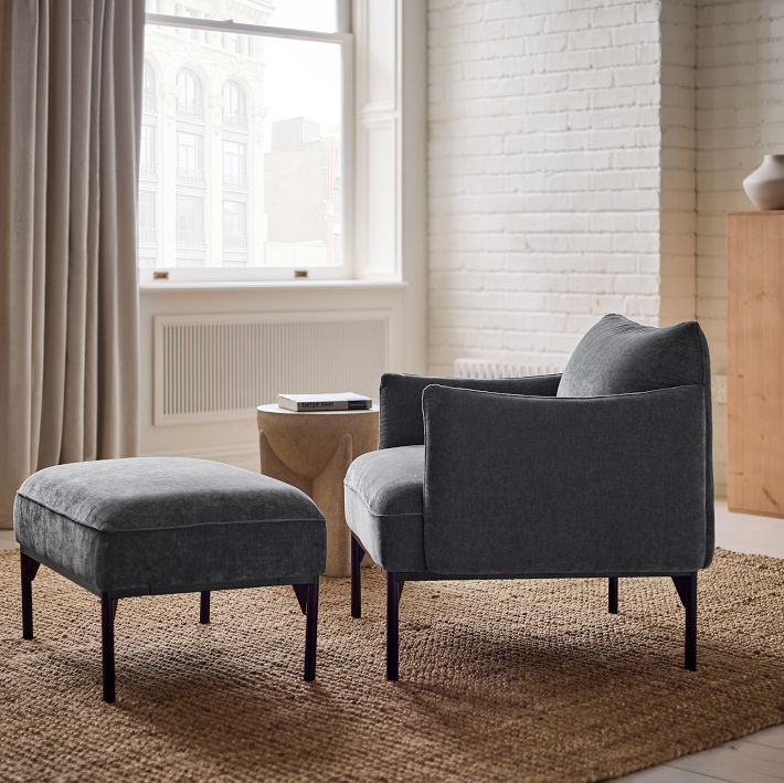 Penn Chair Ottoman Set West Elm