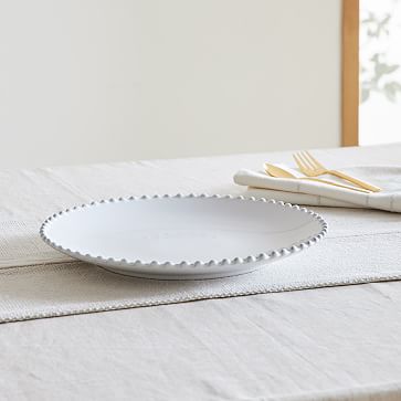 Costa Nova Pearl White Stoneware Dinner Plates Set Of 4 West Elm