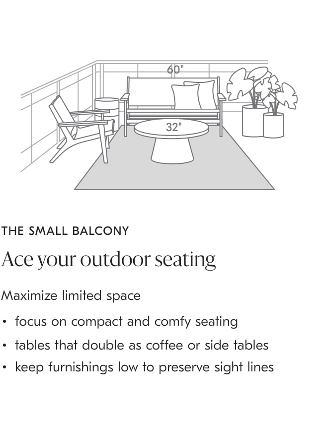 the small balcony: ace your outdoor seating