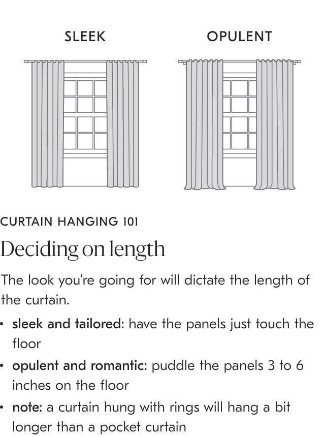 curtain hanging 101: deciding on length