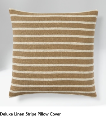 Deluxe Linen Stripe Pillow Cover