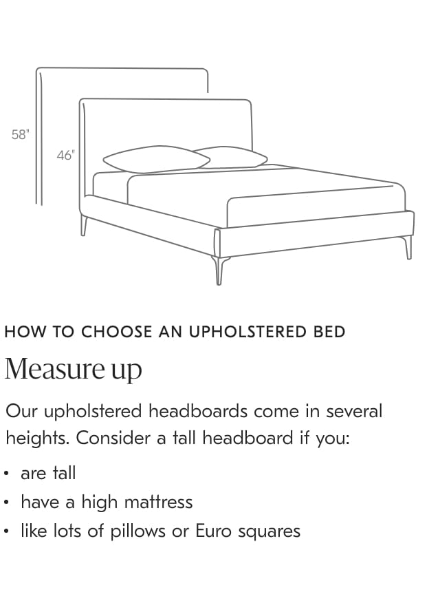 how to choose an upholstered bed: measure up