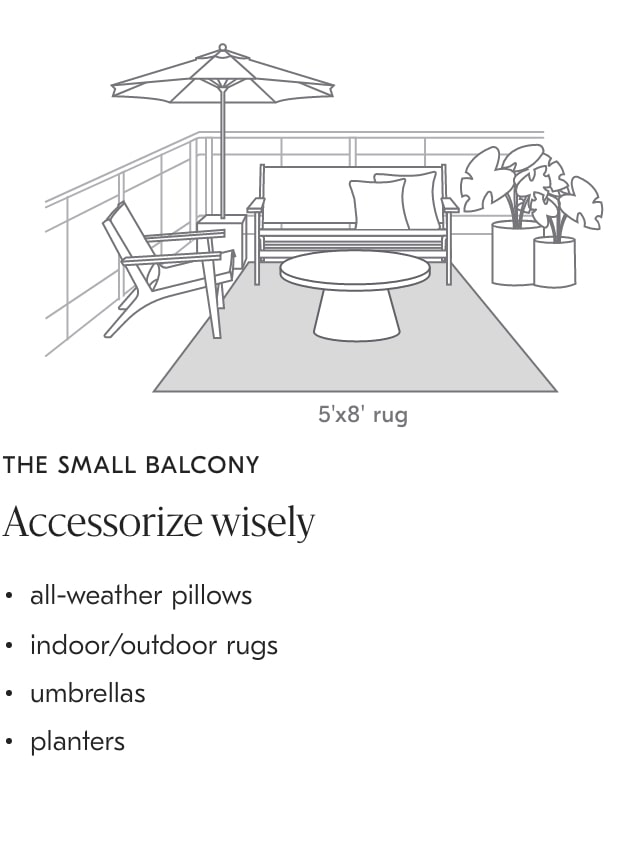 the small balcony: accessorize wisely