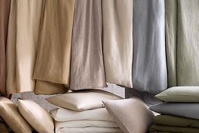 Garment washed linen