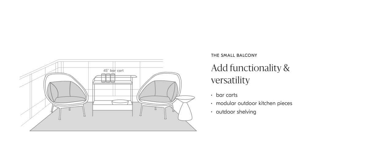 the small balcony: add functionality & versatility 