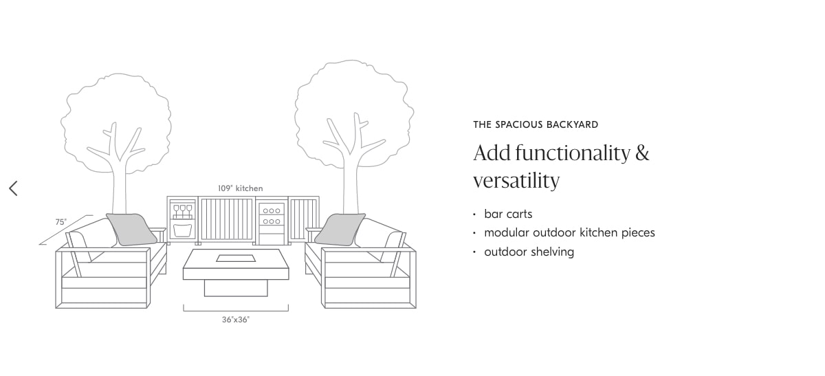the spacious backyard: add functionality & versatility 
