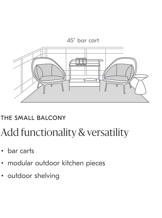 the small balcony: add functionality & versatility 