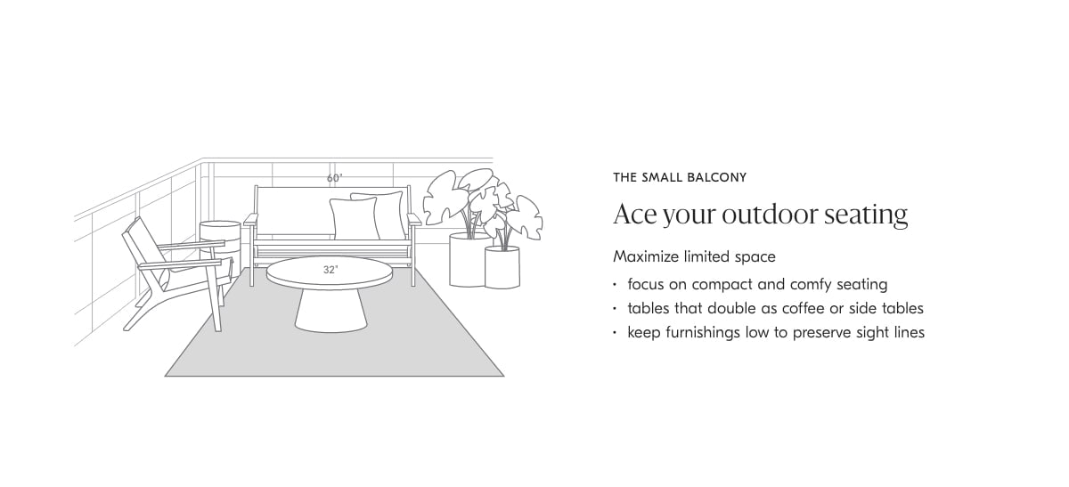 the small balcony: ace your outdoor seating