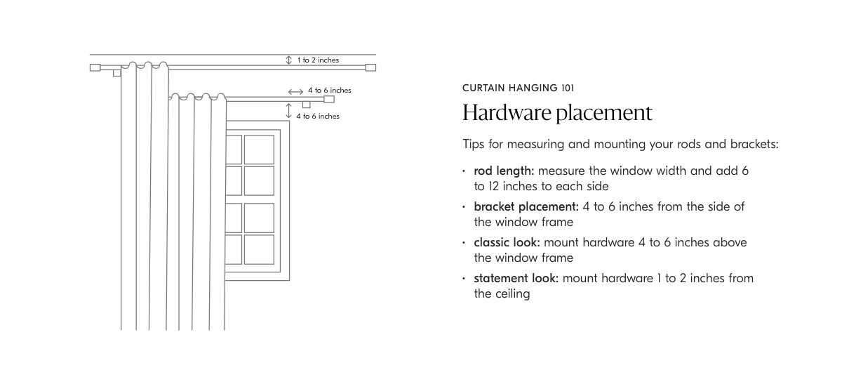 curtain hanging 101: hardware placement 