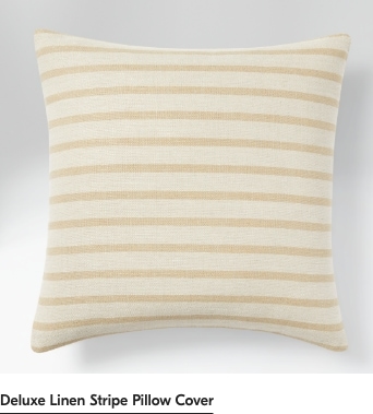 Deluxe Linen Stripe Pillow Cover