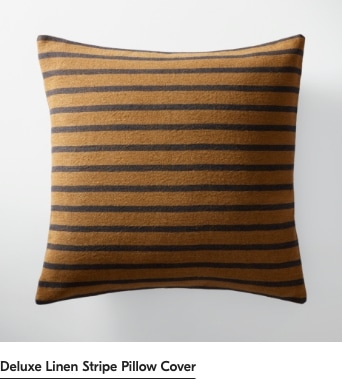 Deluxe Linen Stripe Pillow Cover