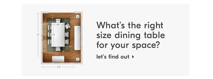 what's the right size dining table for your space?