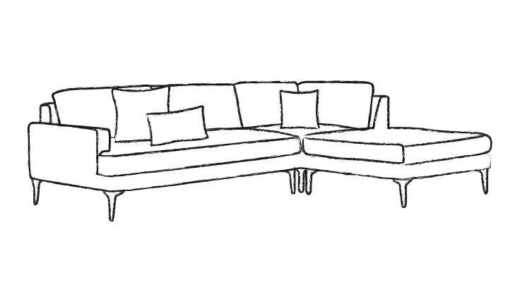 throw pillows on a sectional