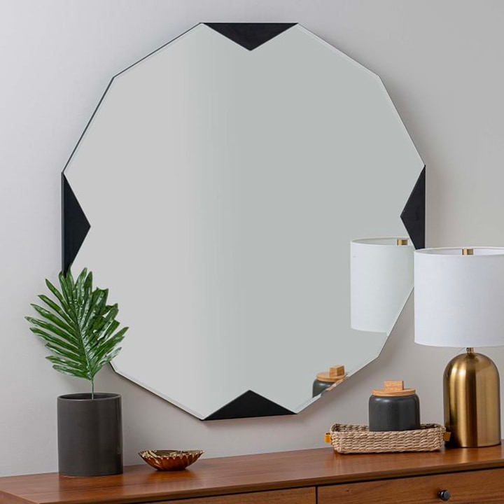 Twelve-sided wall mirror