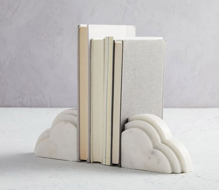 Cloud-shaped bookends