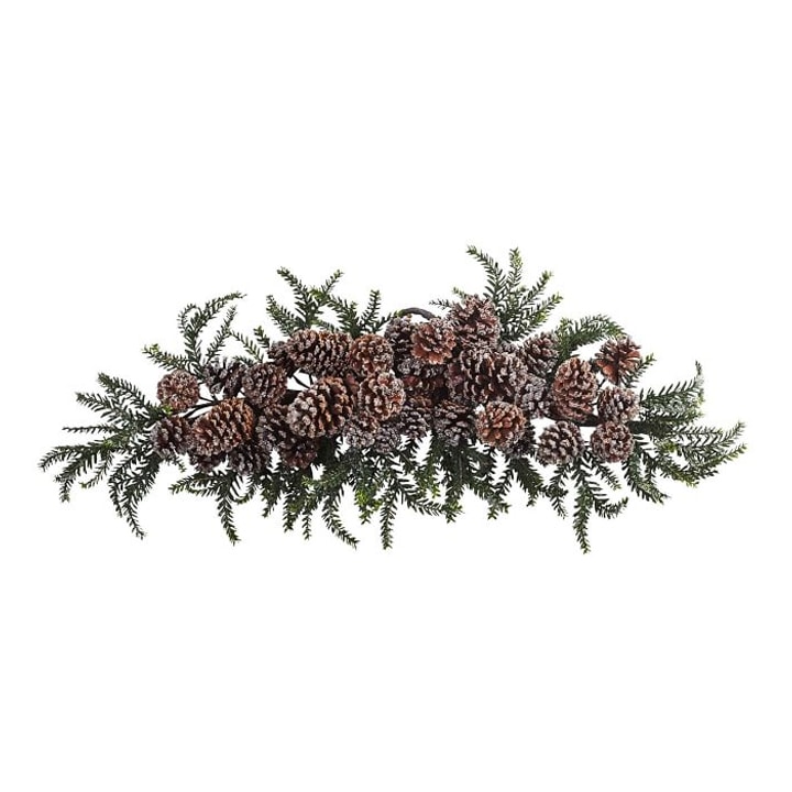 frosted pinecone decor