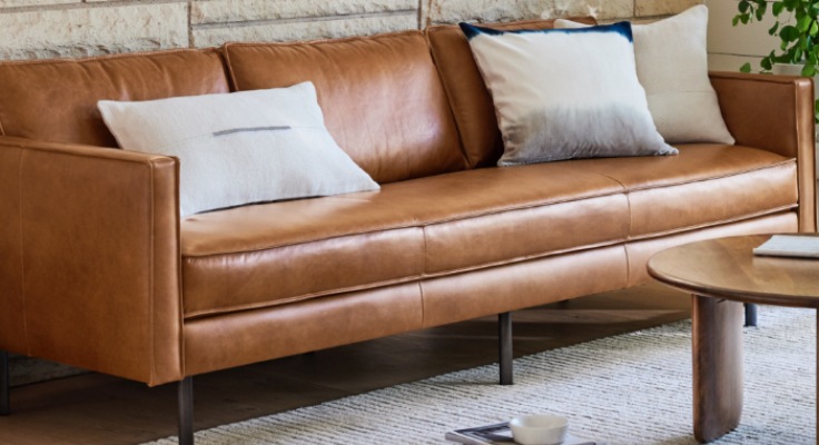 Leather Sofa Sectional Collections, Tan Leather Sofa West Elm