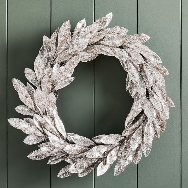 silver glitter wreath