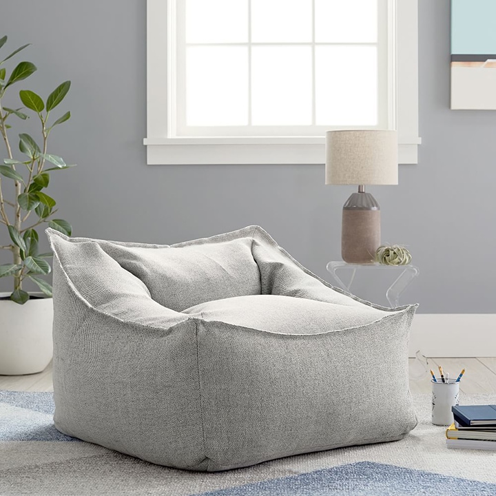 gray comfy bean bag chair