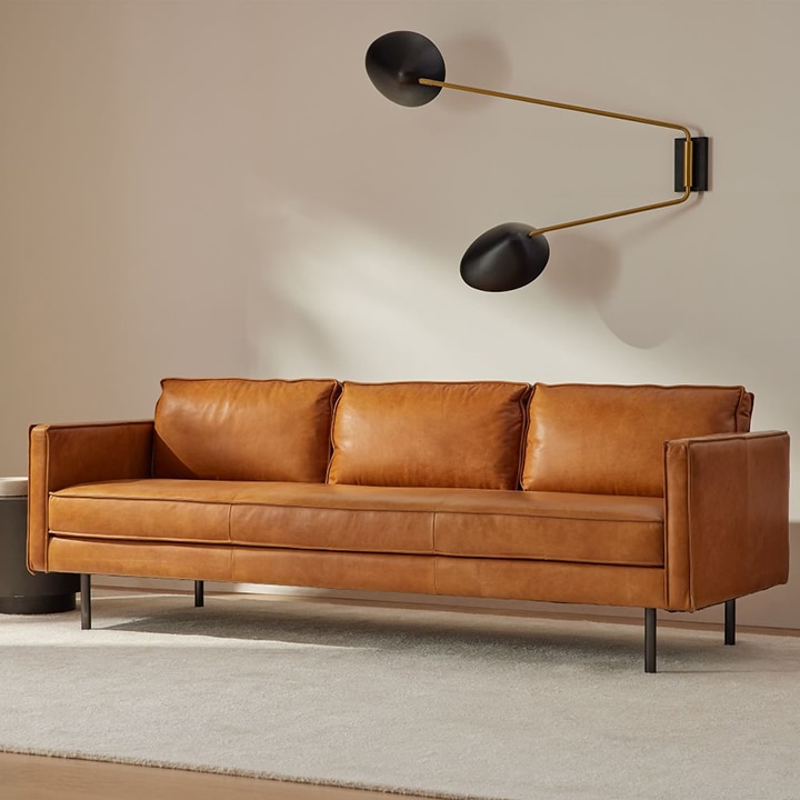 modern room leather couch