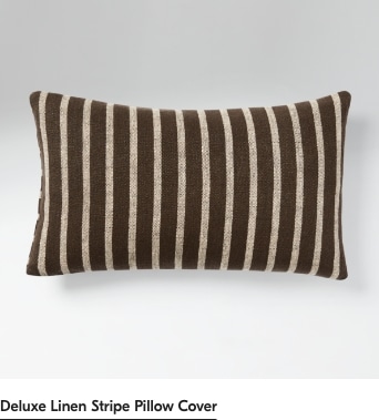 Deluxe Linen Stripe Pillow Cover