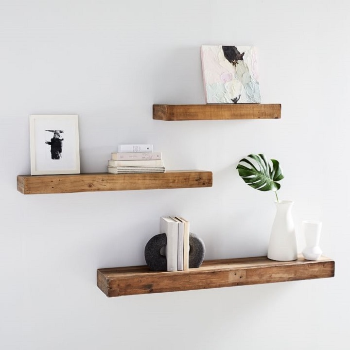 reclaimed-wood-floating-shelves-for-entryway
