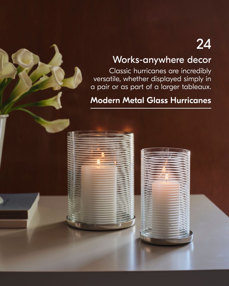 Modern Metal Glass Hurricanes