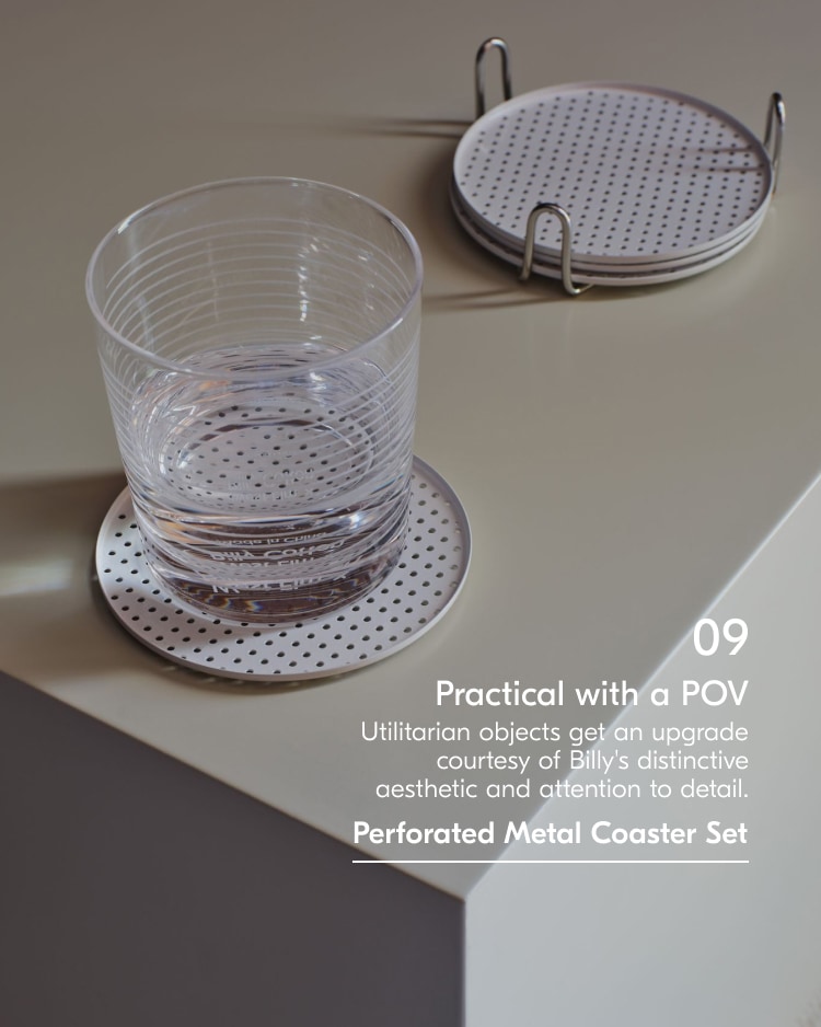 Perforated Metal Coaster Set