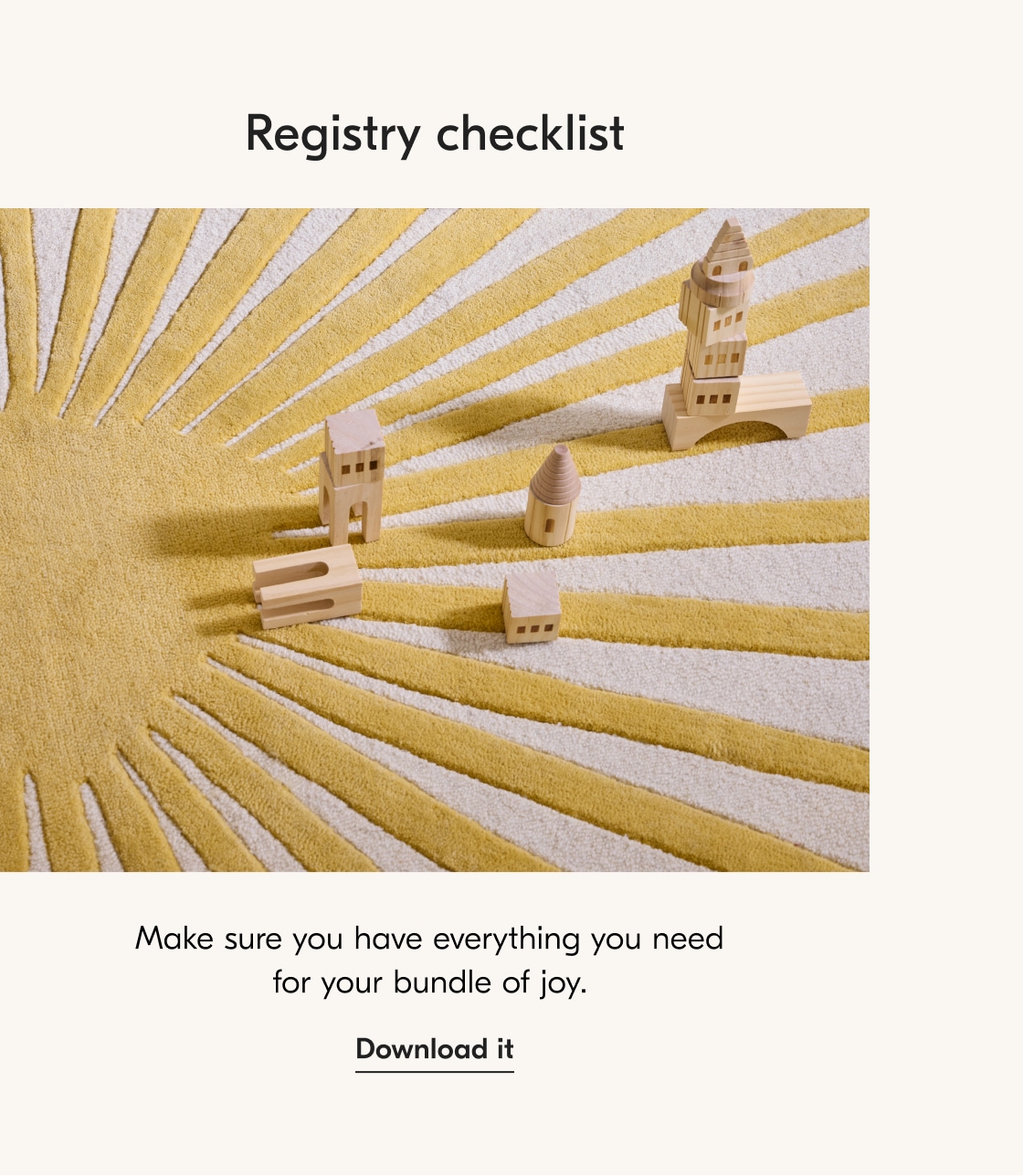 Registry checklist