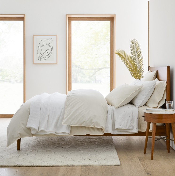 Westelm offers Oragnic Washed Cotton Percale Duvet Cover&Shams