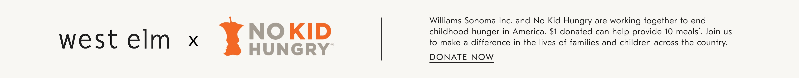 West Elm X No Kid Hungry