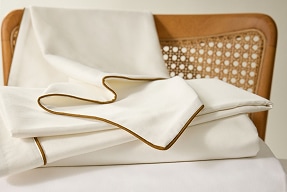 Crisp white bedding