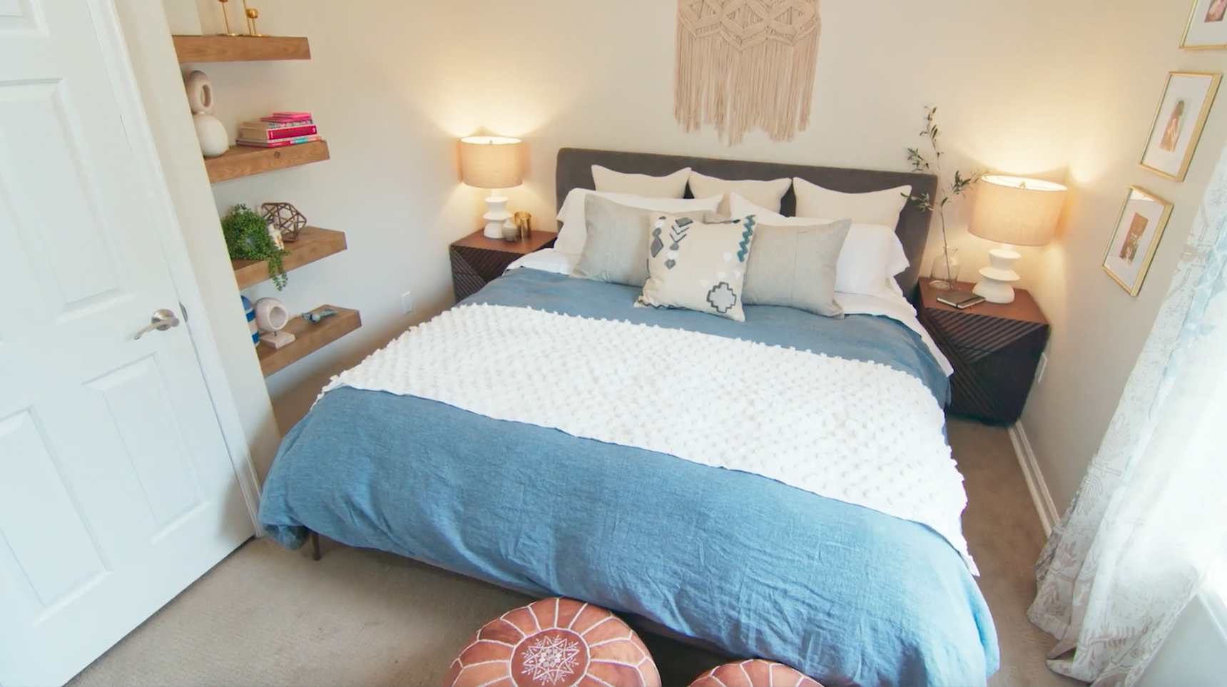 Design Crew Makeover A Master Bedroom Goes Hygge Inspiration for a huge timeless master carpeted and beige floor bedroom remodel in. a master bedroom goes hygge