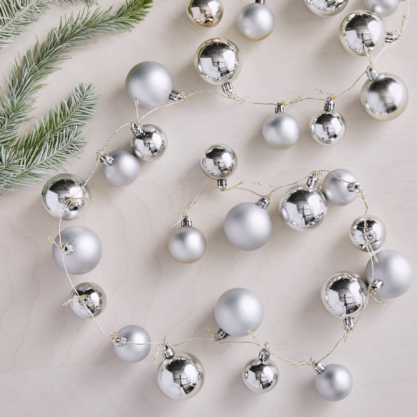 LED Silver Ornament Cluster | West Elm