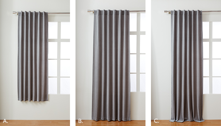 Choose The Right Curtain Length, Floor Length Curtains For Short Windows