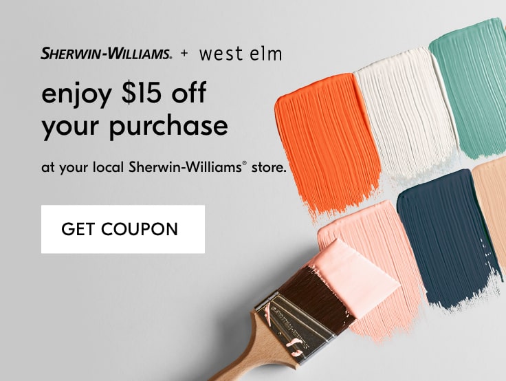 Enjoy $15 off your purchase at Sherwin-Williams